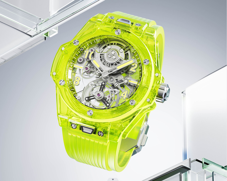 HUBLOT宇舶表BIG BANG自动上链陀飞轮荧光黄SAXEM腕表-情境图.jpg