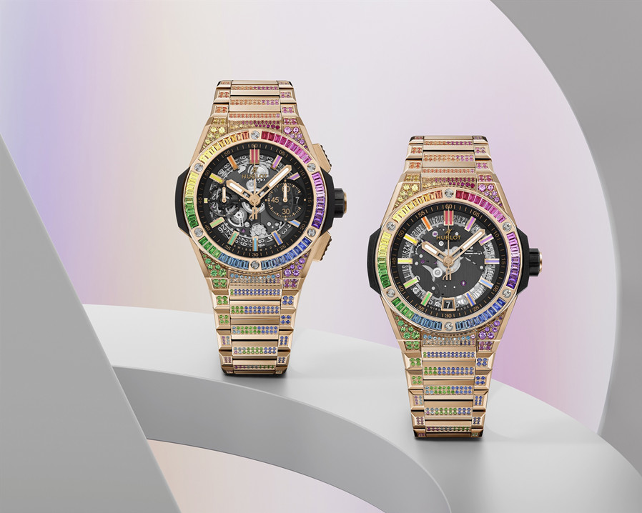 HUBLOT宇舶表BIG BANG INTEGRATED一体式王金彩虹腕表与BIG BANG INTEGRATED 一体式“TIME ONLY”王金彩虹腕表-情境图.jpg