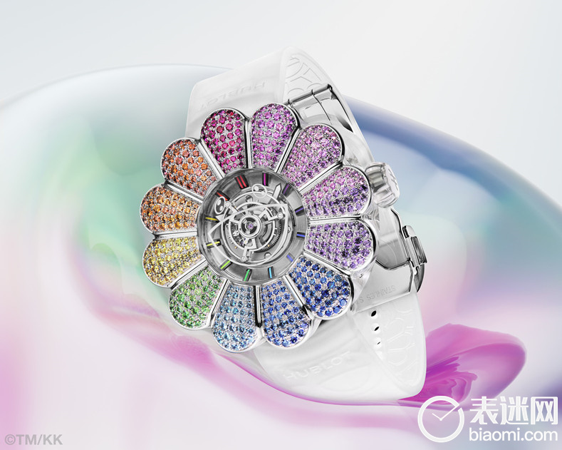 HUBLOT宇舶表MP-15村上隆陀飞轮蓝宝石彩虹腕表_情境图.jpg